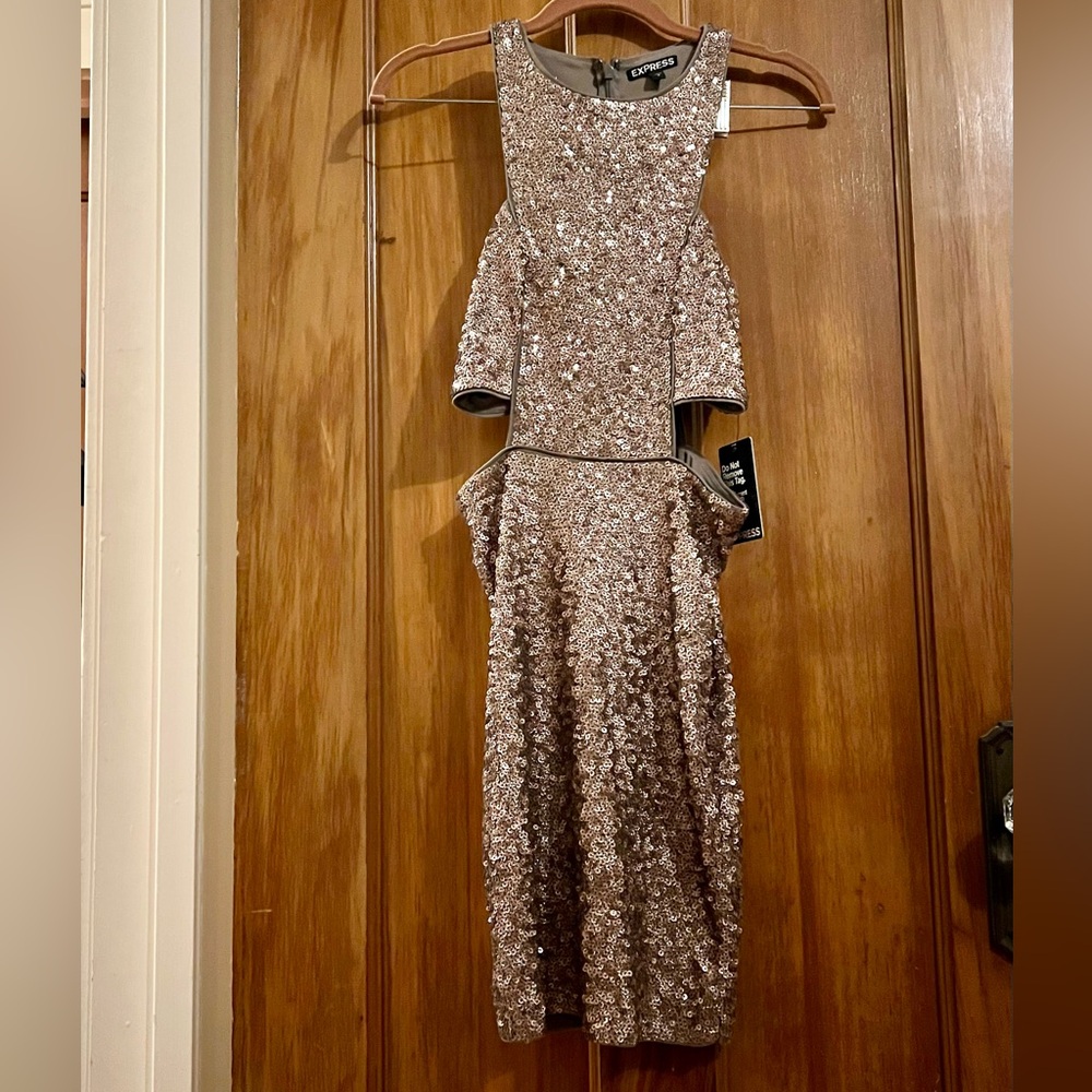 Champagne Gold Sequin Dress